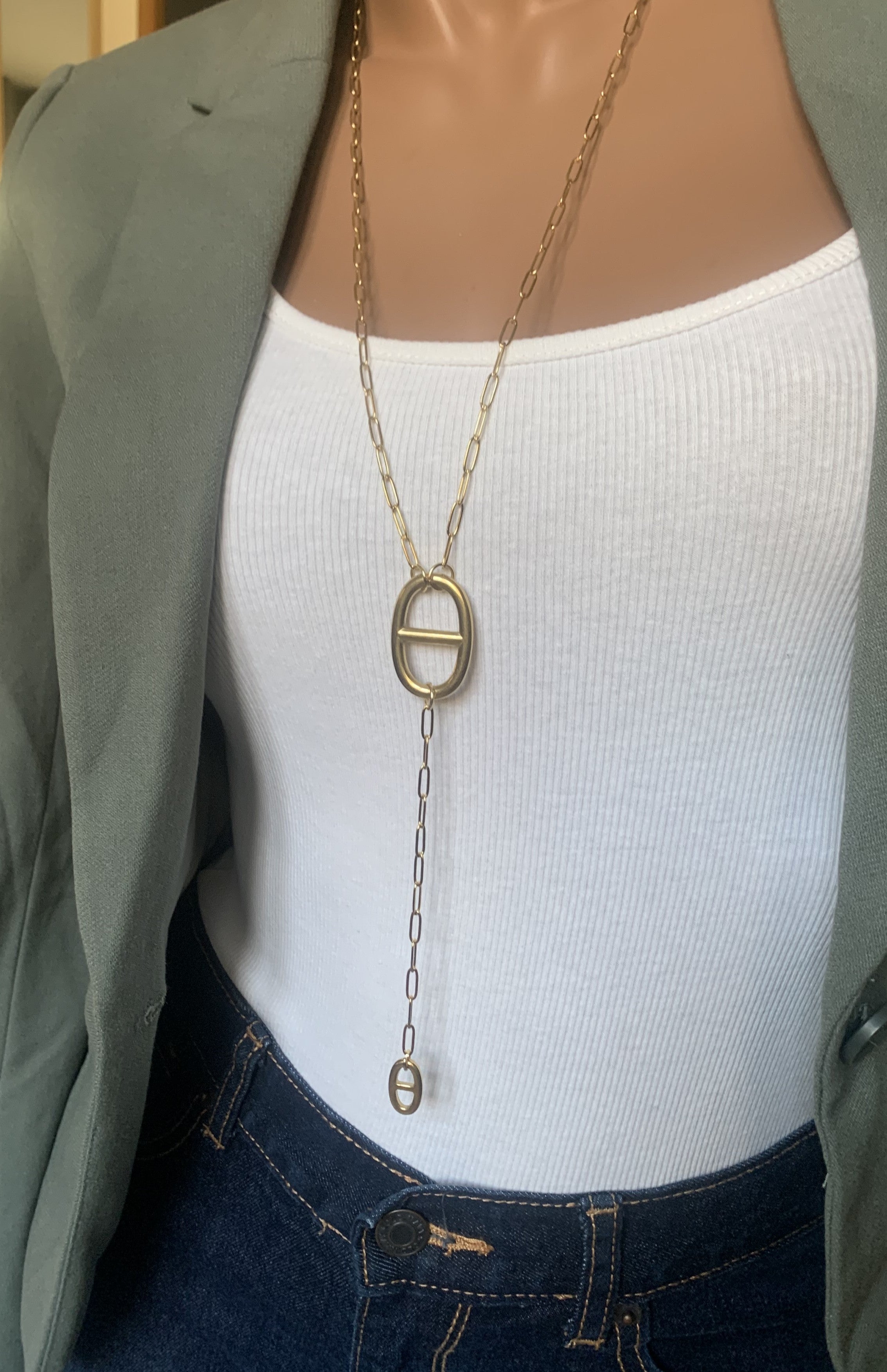 Sautoir Maille Marine doré