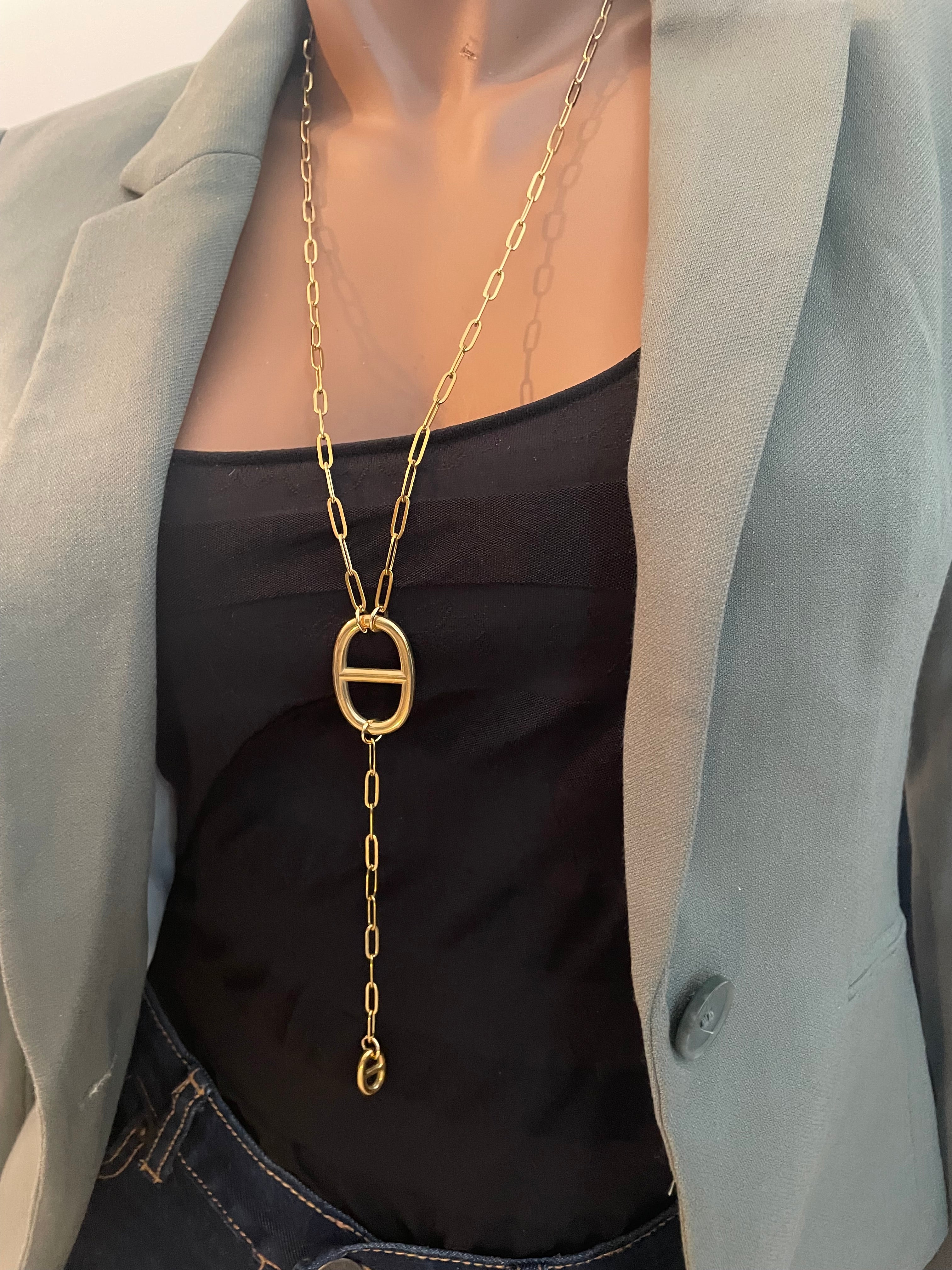 Sautoir Maille Marine doré