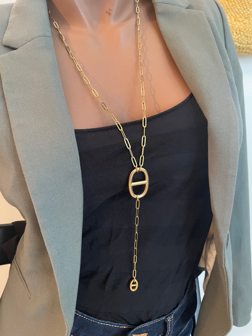 Sautoir Maille Marine doré